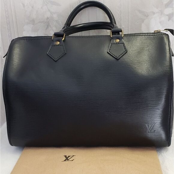Louis Vuitton Epi Speedy 35 Black With Dust Bag - Picture 1 of 11